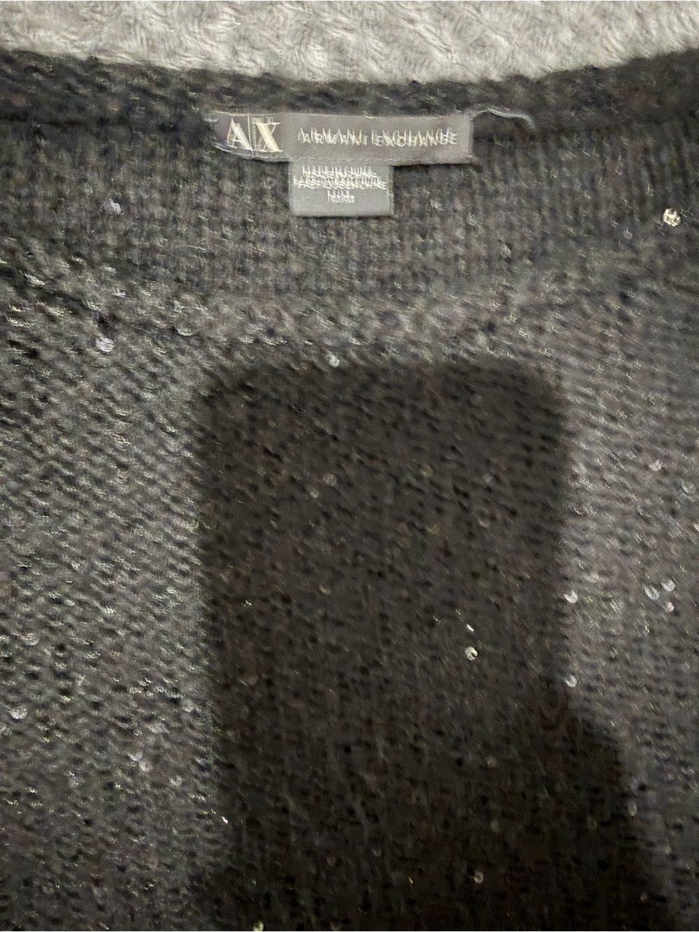 Armani Exchange Black Crewneck Knit Sweater